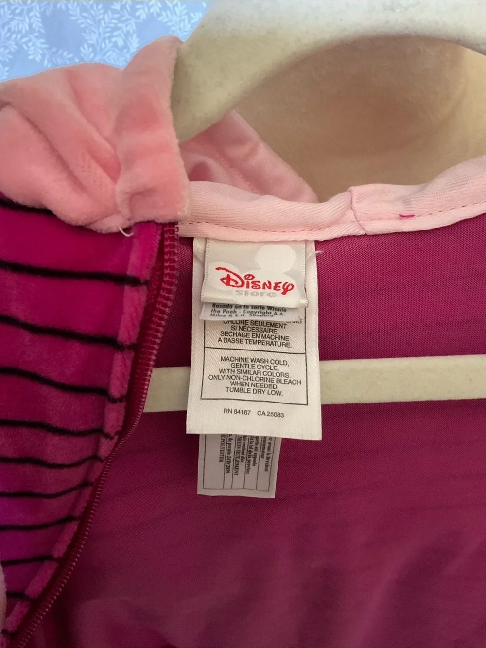 Disney Pink and Magenta Hooded Baby Romper - Picture 3 of 9